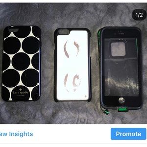 Two Kate Spade cases and a life proof for IPhone 7